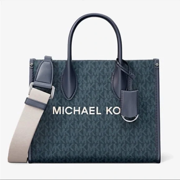 Michael Kors Small Mirella Tote Shoulder Crossbody Bag Admiral - Picture 1 of 5